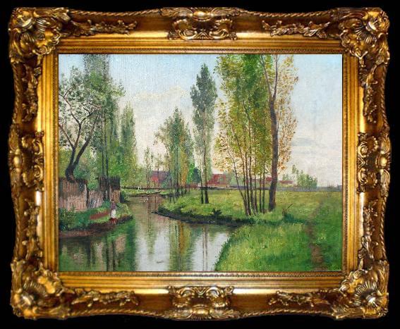 framed  George Barret Figure by the River, ta009-2